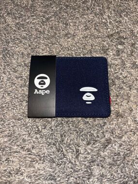 Aape by A Bathing Ape Navy Card Wallet